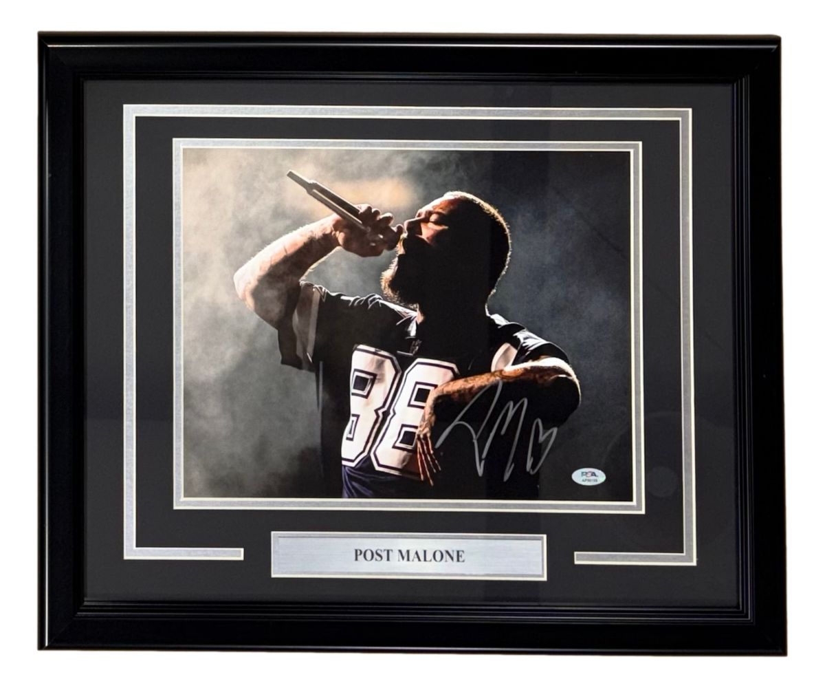 Post Malone Signed Framed 11x14 Photo PSA/DNA AP50195