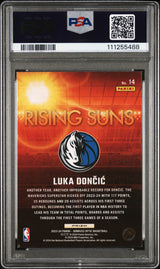 Luka Doncic Signed 2023 Donruss Optic Risings Suns Holo #14 Card PSA Slabbed