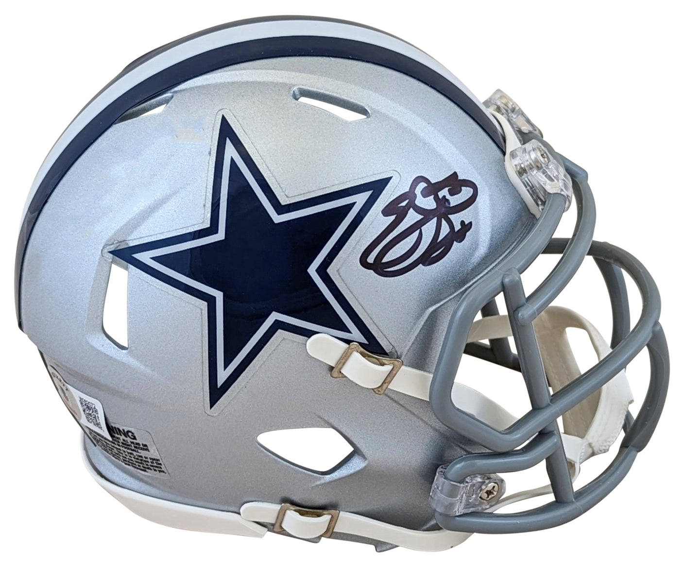 Cowboys Emmitt Smith Authentic Signed Speed Mini Helmet W/ Case BAS Witnessed