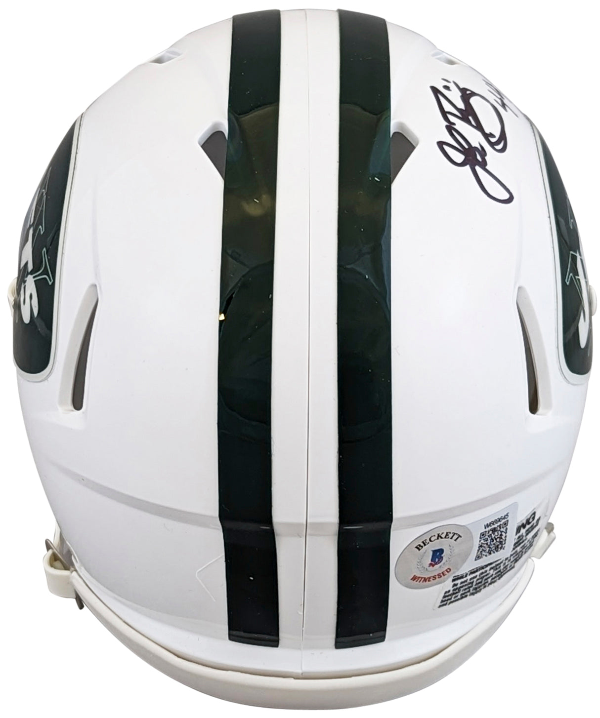 Jets John Riggins Signed 1965-77 TB Speed Mini Helmet W/ Case BAS Witnessed