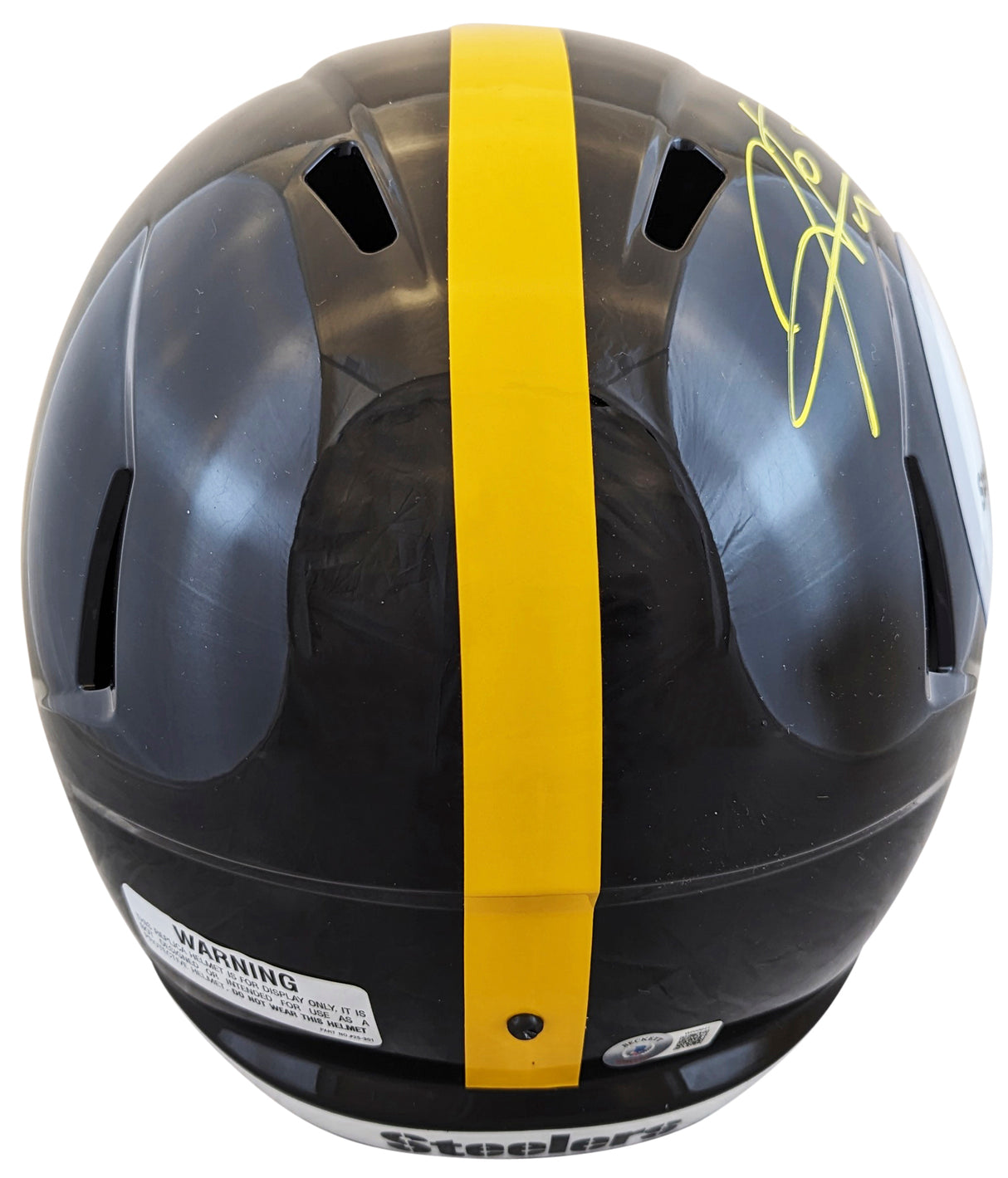 Steelers Hines Ward Signed F/S Speed Rep Helmet W/ Case w/ Yellow Sig BAS Wit