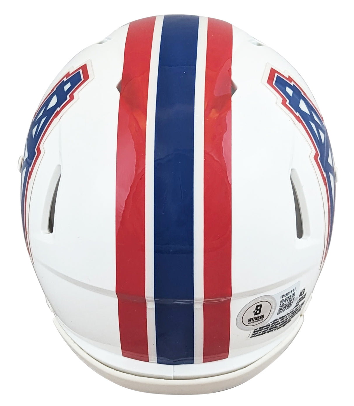 Oilers Warren Moon "HOF 06" Signed 1975-80 TB Speed Mini Helmet W/ Case BAS Wit