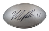 Cowboys Micah Parsons Signed Wilson Replica Duke Silver Football W/ Case Fan