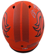 Broncos Shannon Sharpe "HOF 2011" Signed Rave F/S Speed Proline Helmet BAS Wit