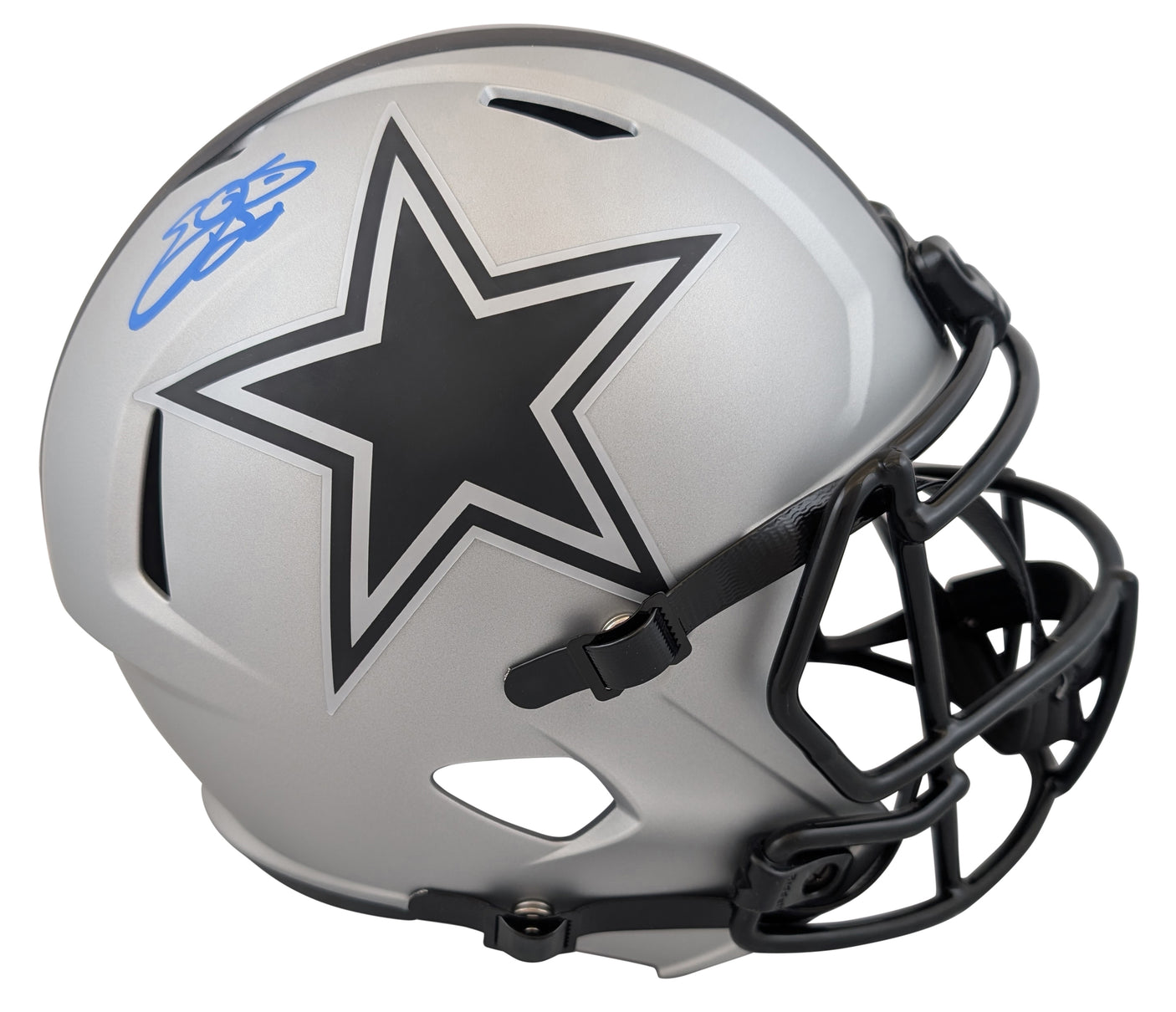 Cowboys Emmitt Smith Signed Rave Full Size Speed Rep Helmet BAS Witnessed