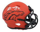 Broncos Shannon Sharpe Signed Rave Speed Mini Helmet W/ Case BAS Witnessed