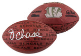 Bengals Ja'Marr Chase Signed Wilson "Duke" Team Showcase Football BAS Witnessed