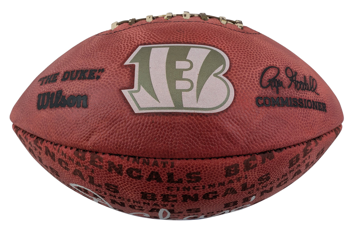 Bengals Ja'Marr Chase Signed Wilson "Duke" Team Showcase Football W/ Case BAS W