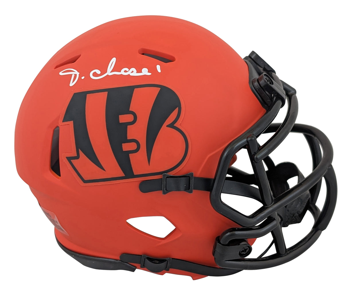 Bengals Ja'Marr Chase Authentic Signed Rave Speed Mini Helmet BAS Witnessed