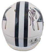 Cowboys Luke Schoonmaker Signed On-Field Alt 2022 Speed Mini Helmet W/ Case BAS