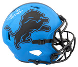 Lions Sam LaPorta Authentic Signed Rave Full Size Speed Rep Helmet BAS Witnessed