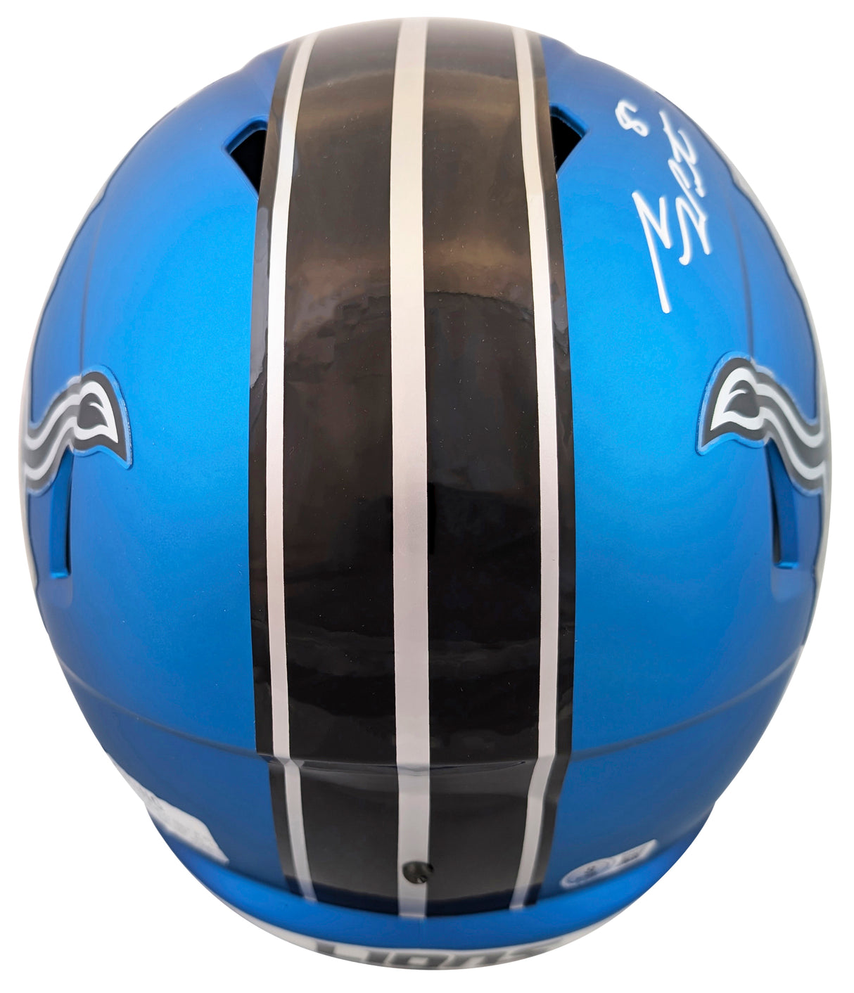 Lions Sam LaPorta Signed Alt 2024 On Field Full Size Speed Rep Helmet BAS Wit