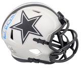 Cowboys Michael Irvin Signed Rave Speed Mini Helmet W/ Case BAS Witnessed