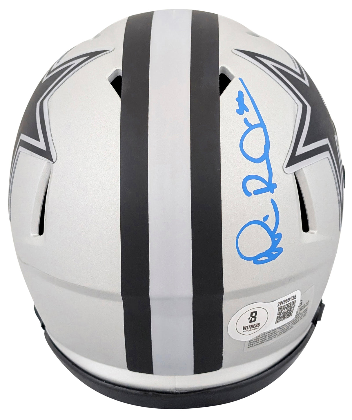 Cowboys Michael Irvin Signed Rave Speed Mini Helmet W/ Case BAS Witnessed