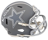 Cowboys Michael Irvin Signed Slate Speed Mini Helmet W/ Case BAS Witnessed