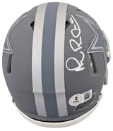 Cowboys Michael Irvin Signed Slate Speed Mini Helmet W/ Case BAS Witnessed