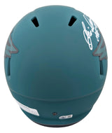 Eagles Eric Allen "HOF 25" Signed Rave Full Size Speed Rep Helmet W/ Case BAS W