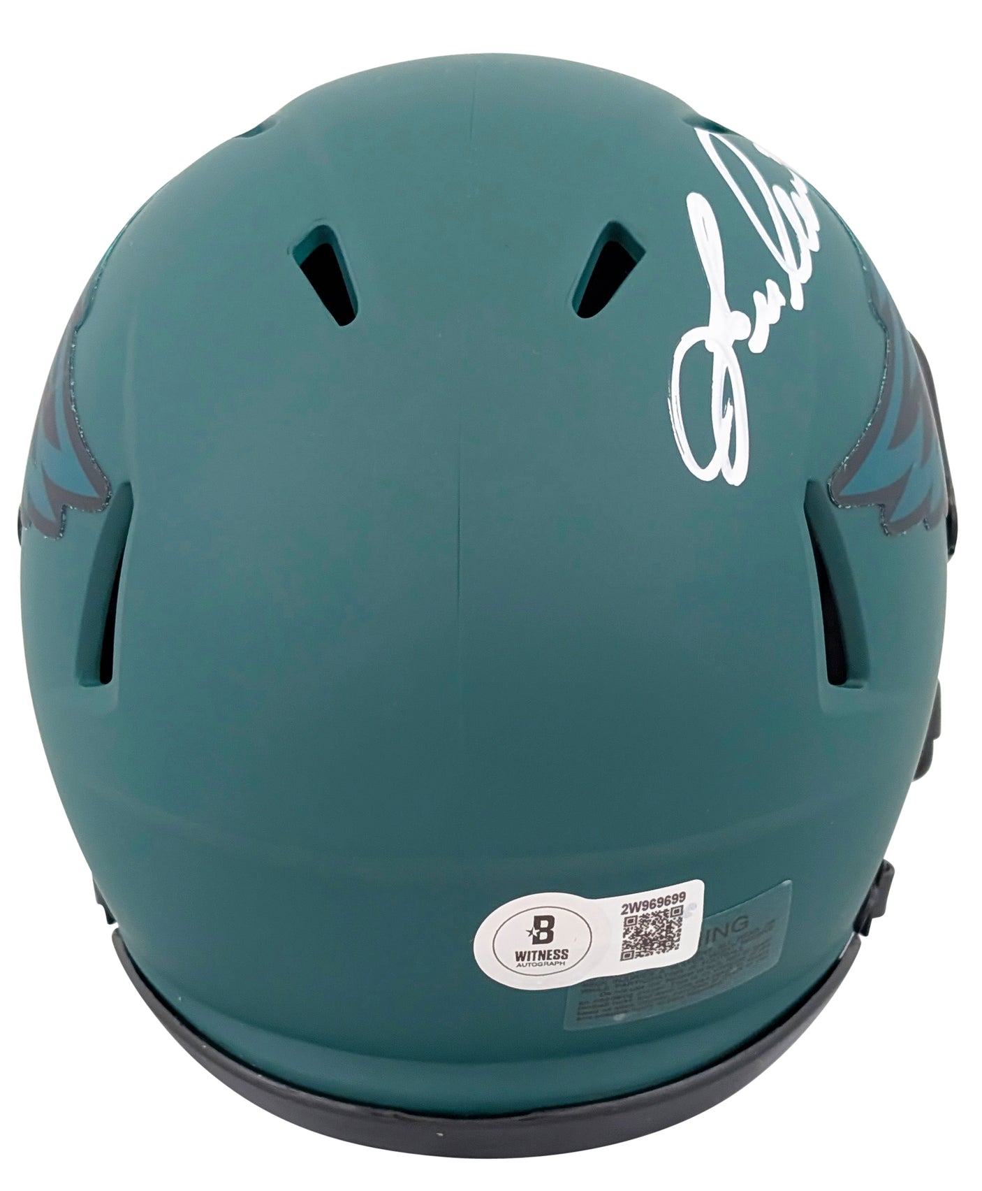 Eagles Eric Allen Authentic Signed Rave Speed Mini Helmet BAS Witnessed