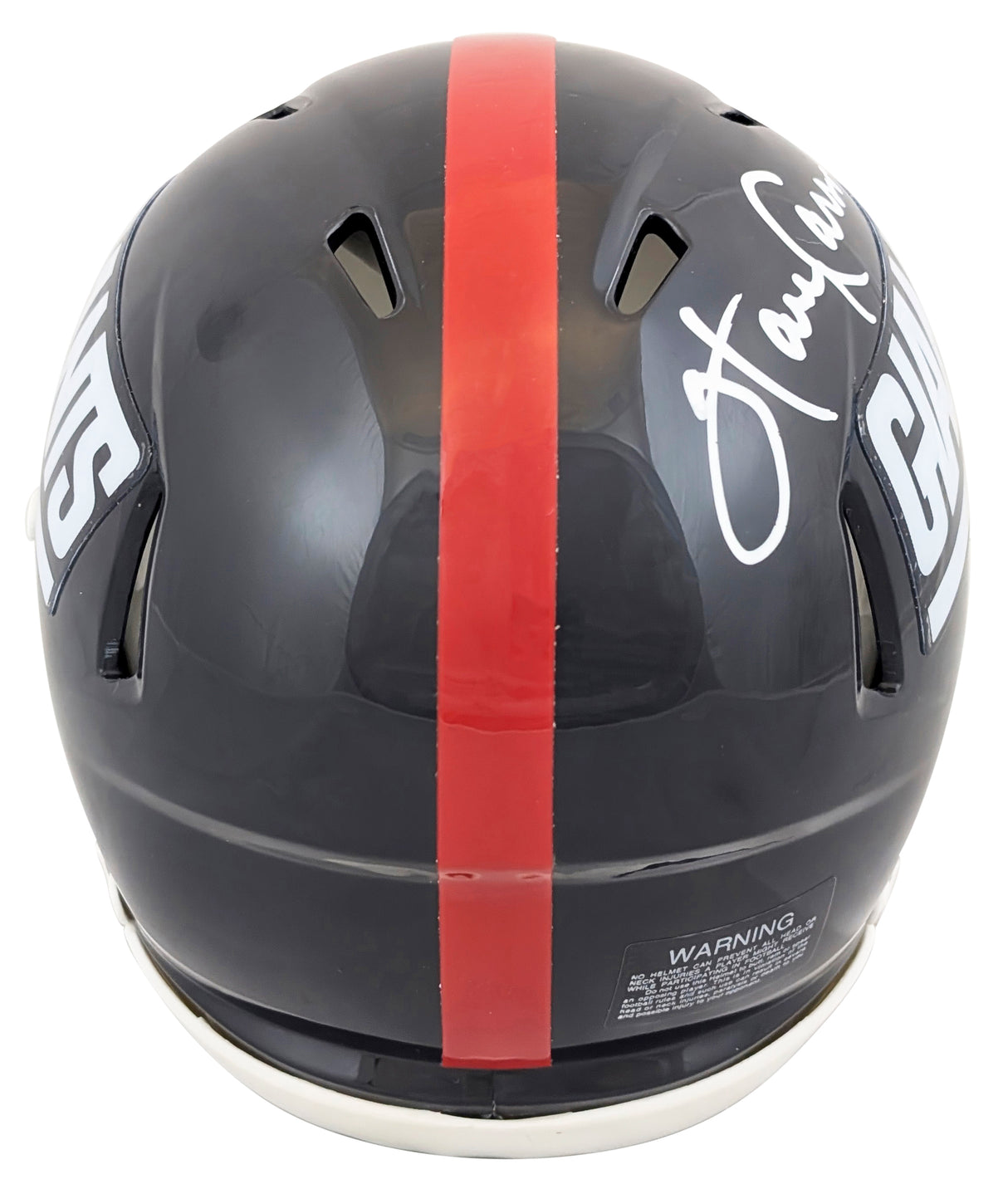 Giants Harry Carson Signed 1981-98 TB Speed Mini Helmet W/ Case BAS Witnessed