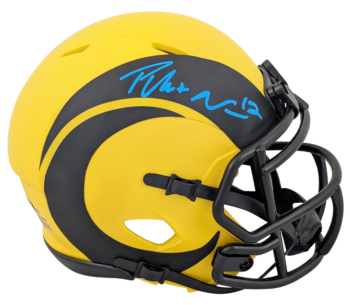 Rams Puka Nacua Authentic Signed Alternate Rave Speed Mini Helmet Fanatics