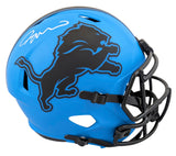 Lions Jameson Williams Signed Rave Full Size Speed Rep Helmet BAS Witnessed