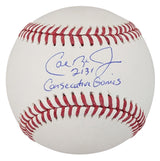 Orioles Cal Ripken Jr. "2131 Consecutive Games" Signed Oml Baseball Fanatics