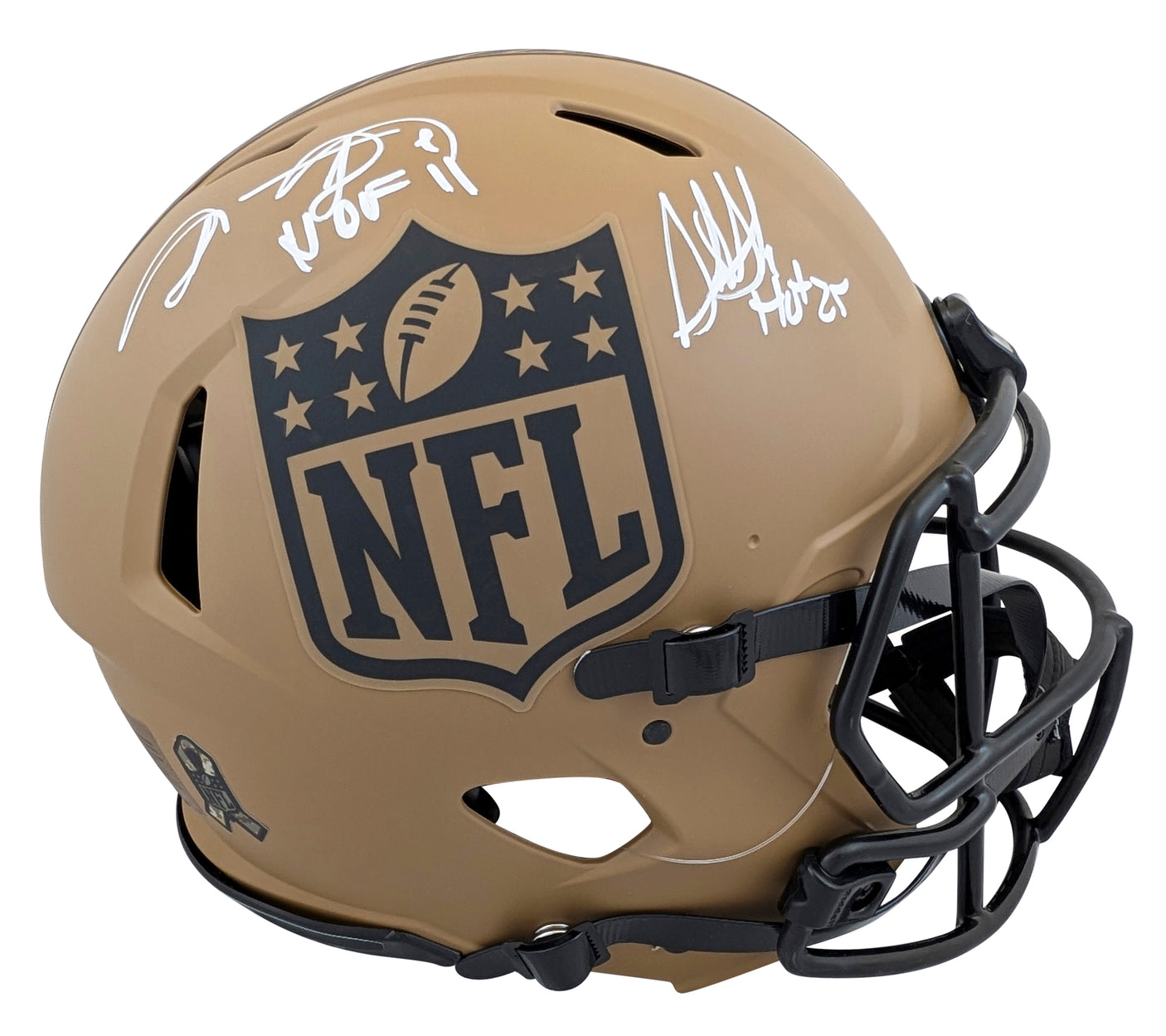 Shannon & Sterling Sharpe Signed STS II F/S Speed Proline Helmet W/ Case BAS W