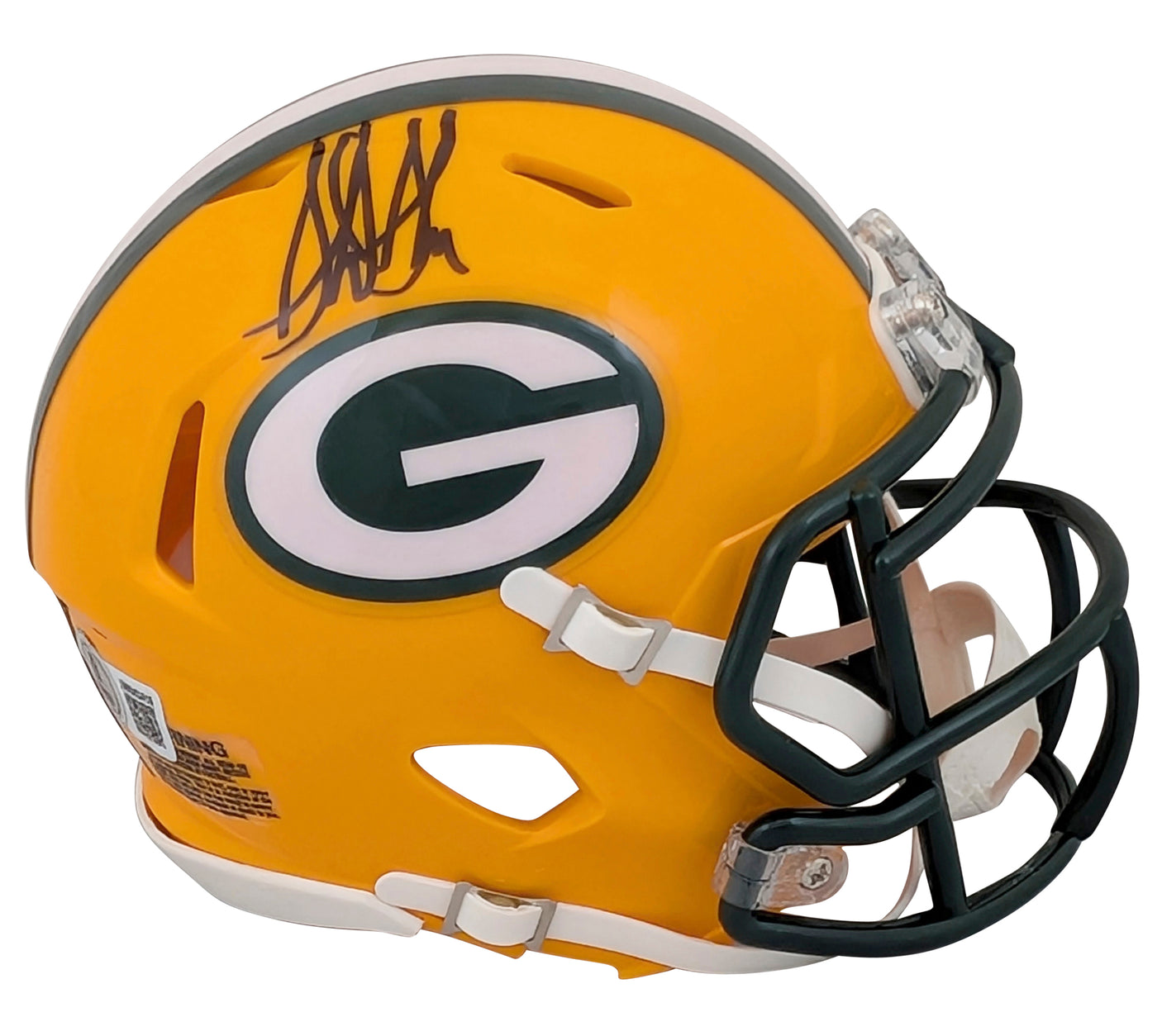 Packers Sterling Sharpe Authentic Signed Speed Mini Helmet W/ Case BAS Witnessed