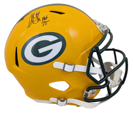 Packers Sterling Sharpe "HOF 25" Signed Full Size Speed Rep Helmet BAS Witnessed