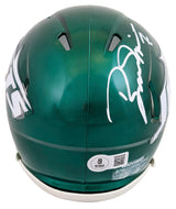 Jets Boomer Esiason Authentic Signed Speed Mini Helmet W/ Case BAS Witnessed