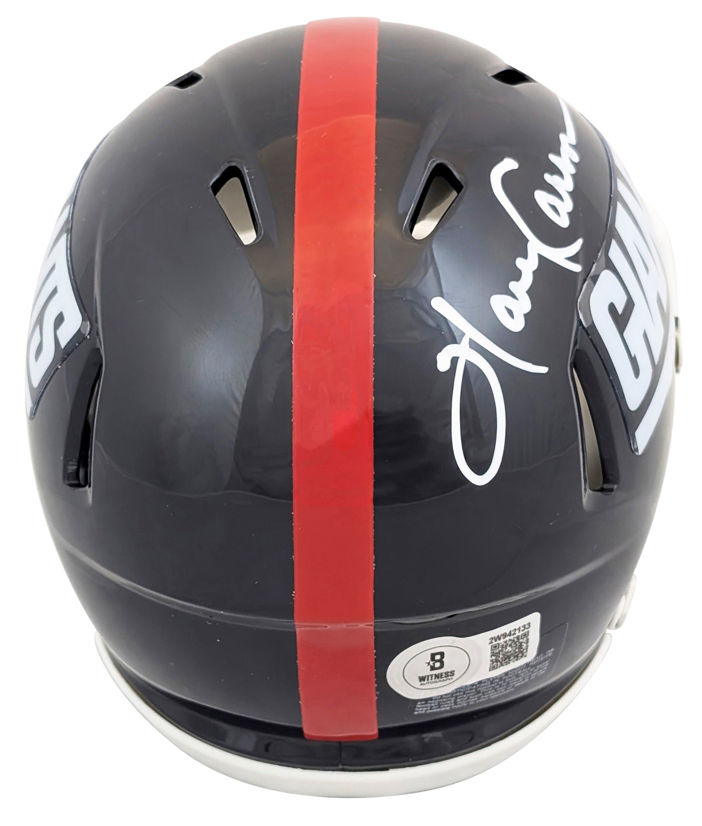 Giants Harry Carson Authentic Signed 1981-98 TB Speed Mini Helmet BAS Witnessed