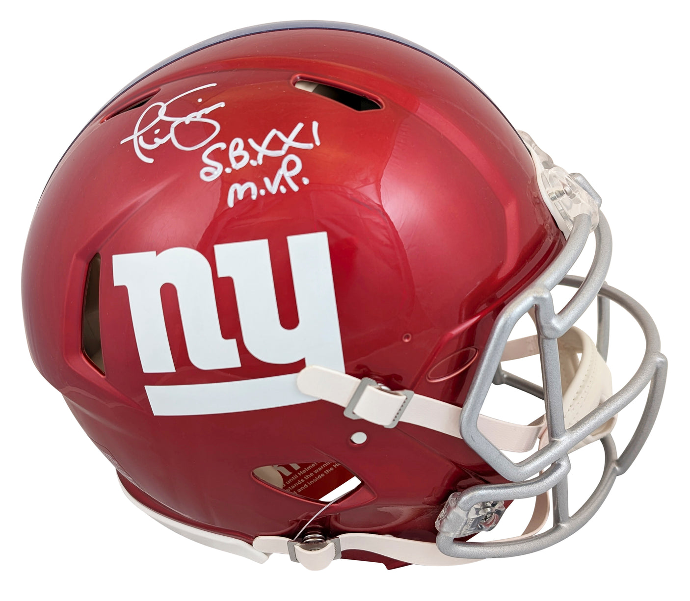 Giants Phil Simms "SB XXI MVP" Signed Flash Full Size Speed Proline Helmet BAS W