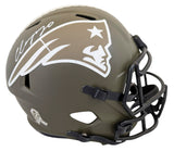 Patriots Christian Gonzalez Signed STS Full Size Speed Rep Helmet BAS Witnessed