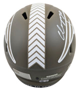 Patriots Christian Gonzalez Signed STS Full Size Speed Rep Helmet W/ Case BAS W