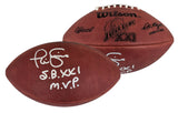 Giants Phil Simms "SB XXI MVP" Signed SB XXI Logo "Duke" Football W/ Case BAS W