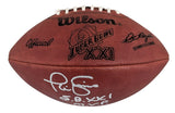 Giants Phil Simms "SB XXI MVP" Signed SB XXI Logo Wilson "Duke" Football BAS Wit