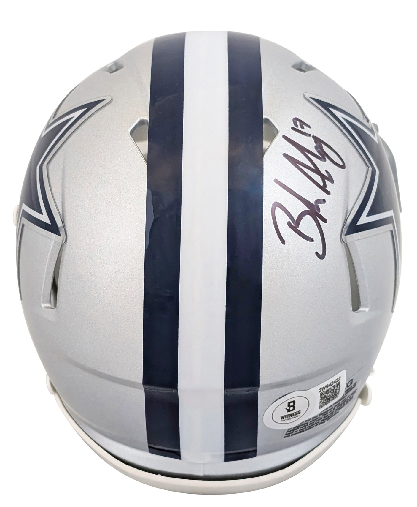 Cowboys Brandon Aubrey Authentic Signed Speed Mini Helmet BAS Witnessed