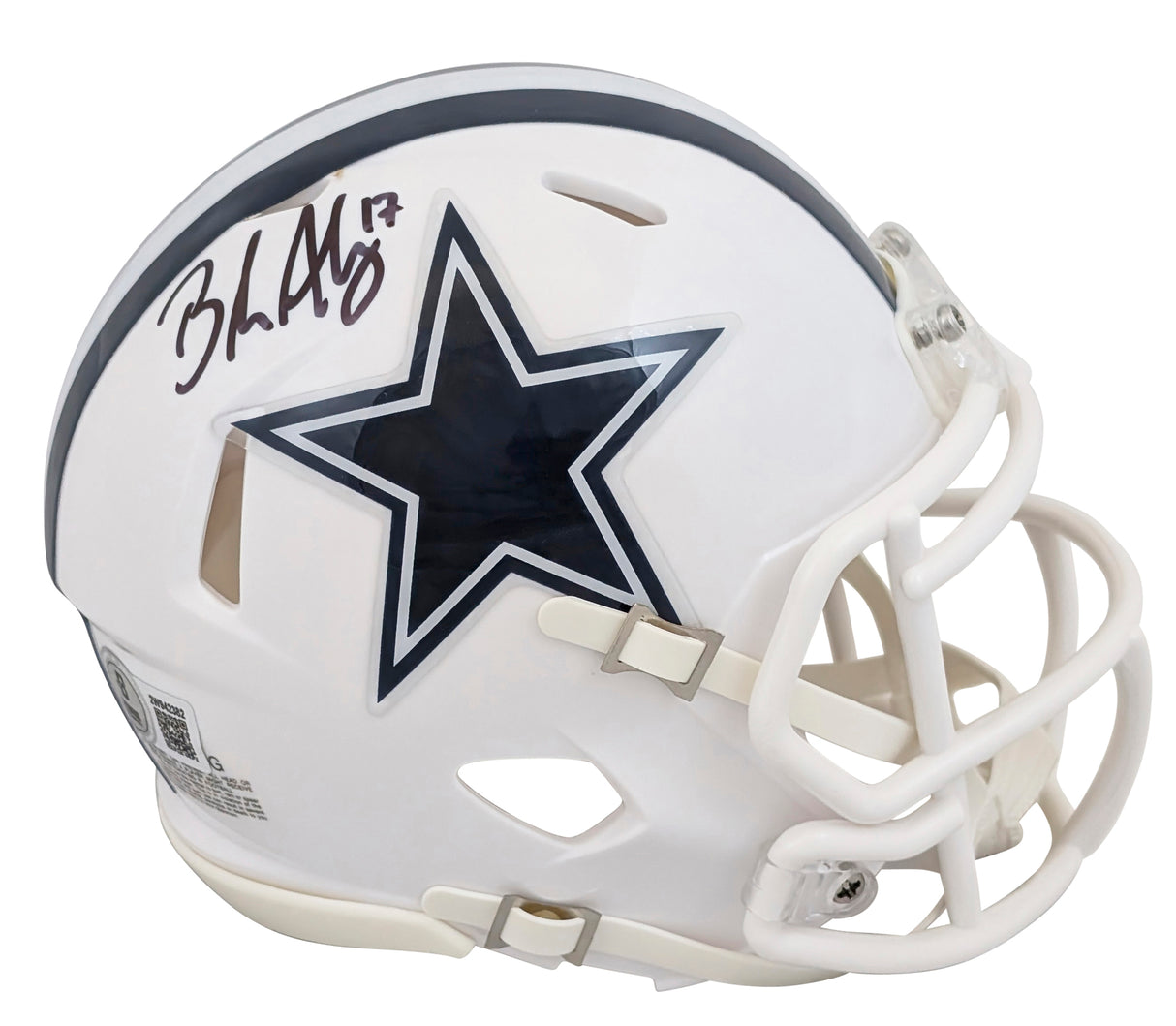 Cowboys Brandon Aubrey Signed On-Field Alt 2022 Speed Mini Helmet BAS Witnessed