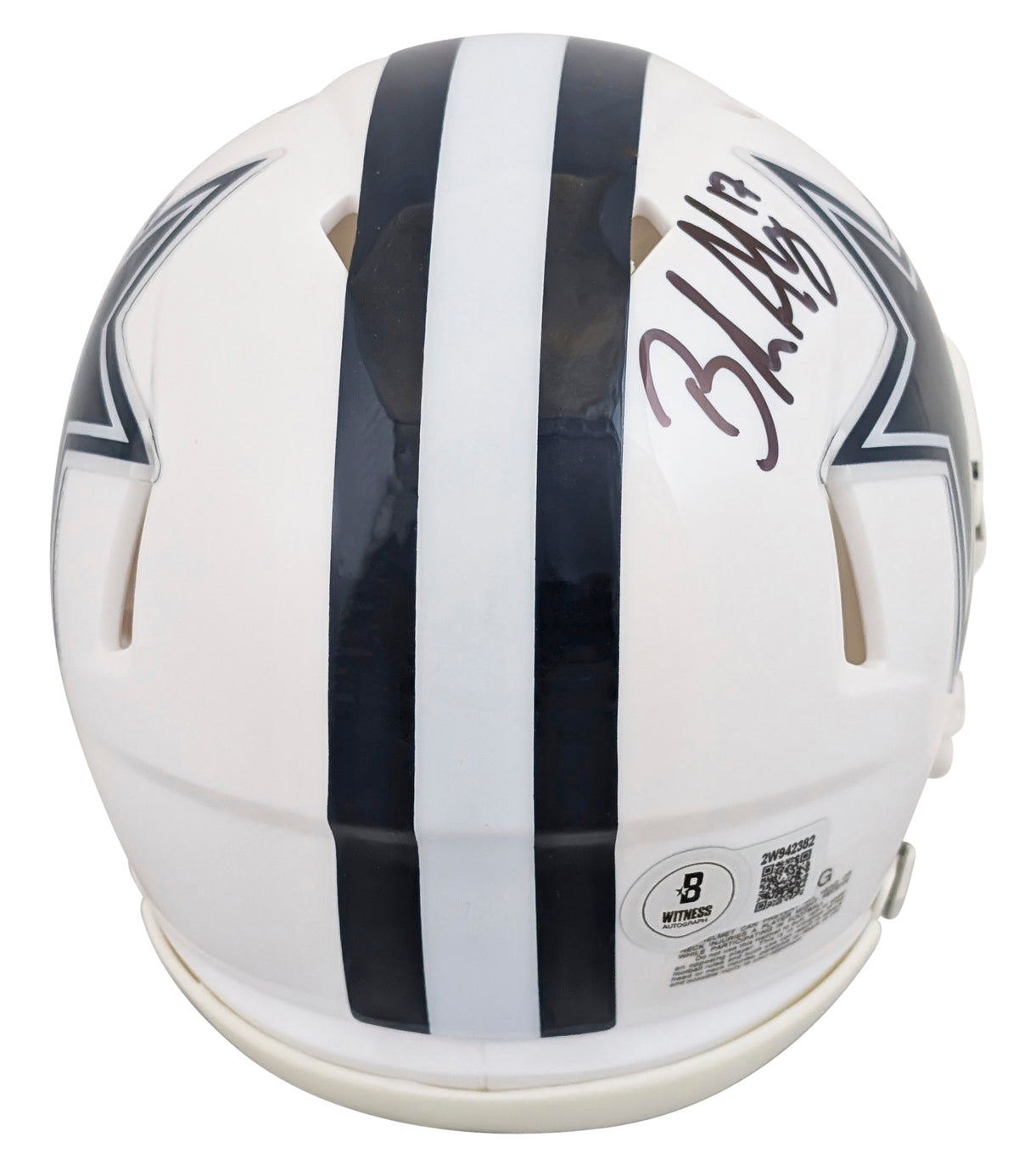 Cowboys Brandon Aubrey Signed On-Field Alt 2022 Speed Mini Helmet BAS Witnessed