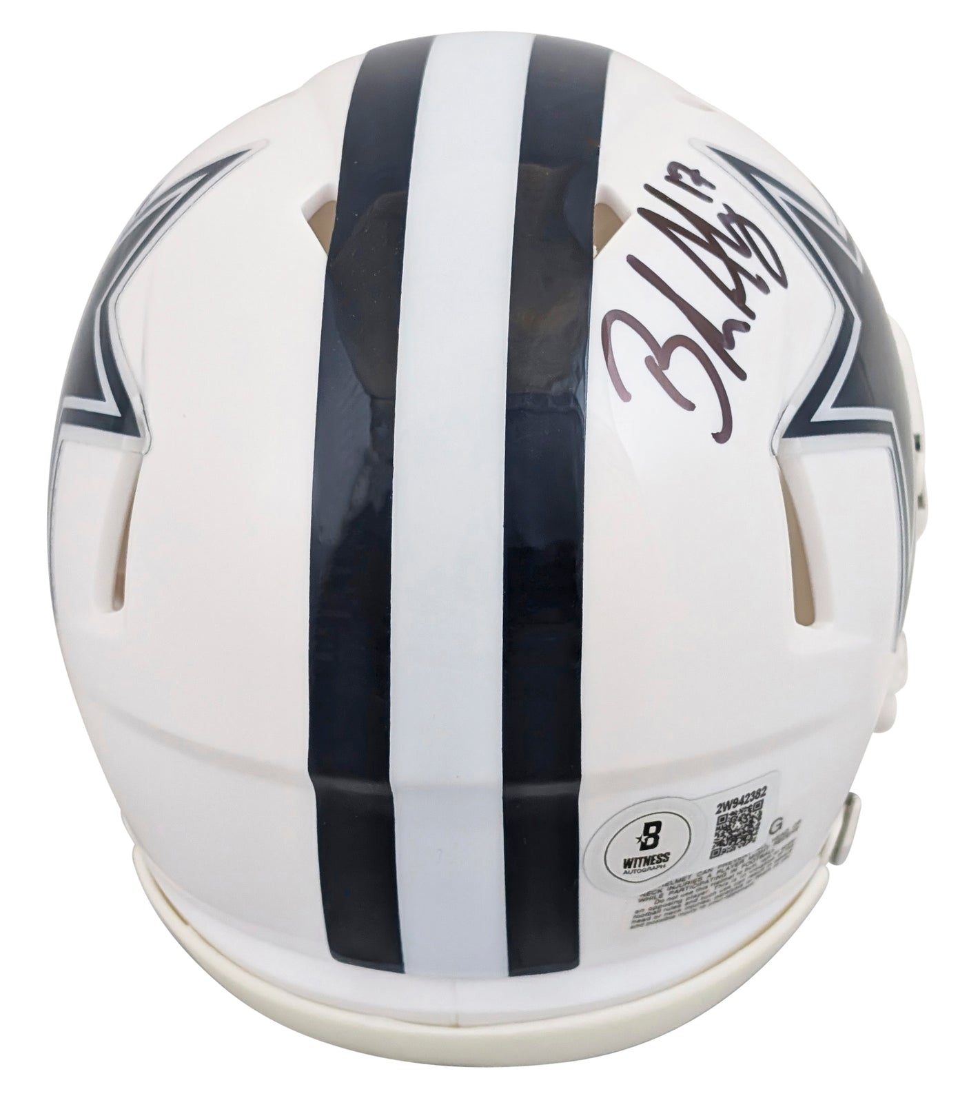 Cowboys Brandon Aubrey Signed On-Field Alt 2022 Speed Mini Helmet BAS Witnessed