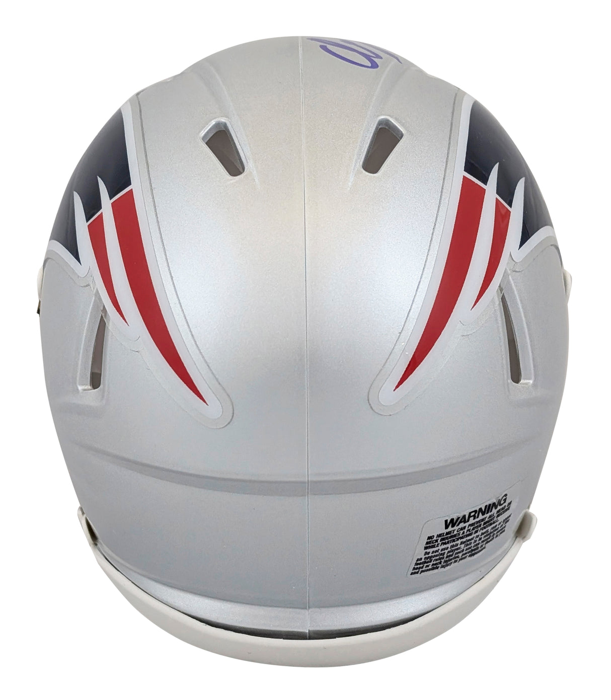 Patriots Christian Gonzalez Signed Speed Mini Helmet W/ Blue Sig BAS Witnessed