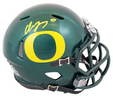 Oregon Christian Gonzalez Signed Speed Mini Helmet W/ Case BAS Witnessed