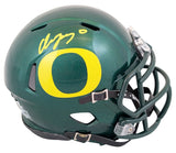 Oregon Christian Gonzalez Signed Speed Mini Helmet W/ Case BAS Witnessed