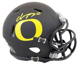 Oregon Christian Gonzalez Signed Black Speed Mini Helmet W/ Case BAS Witnessed