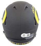 Oregon Christian Gonzalez Signed Black Speed Mini Helmet W/ Case BAS Witnessed