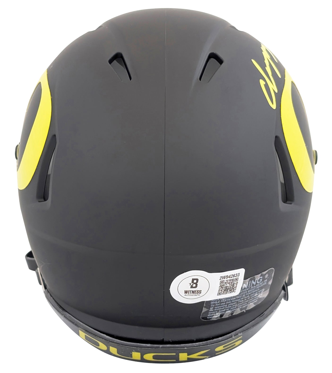 Oregon Christian Gonzalez Authentic Signed Black Speed Mini Helmet BAS Witnessed