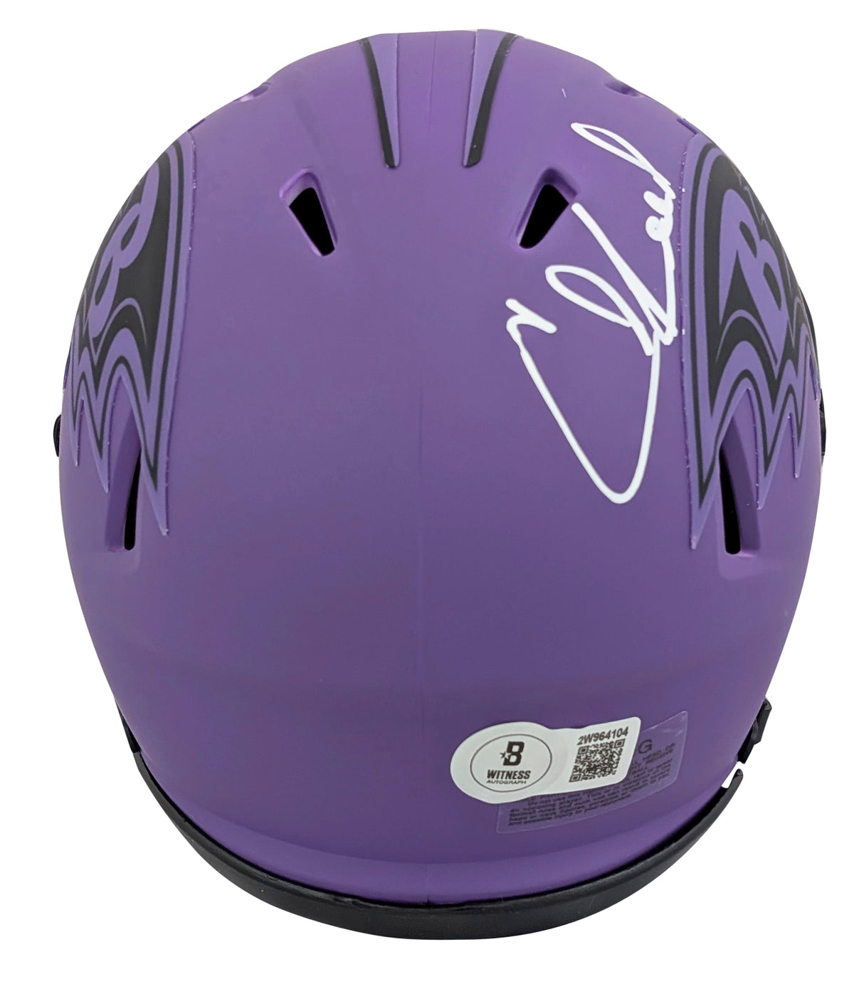 Ravens Ed Reed Authentic Signed Alternate Rave Speed Mini Helmet BAS Witnessed