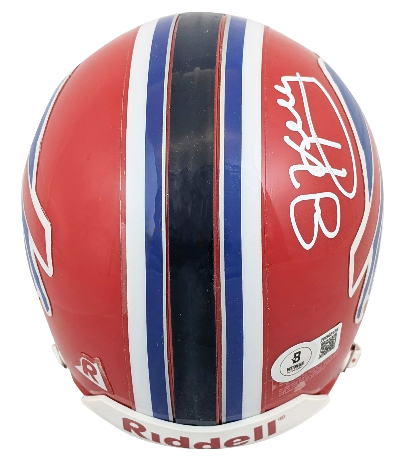 Bills Jim Kelly Authentic Signed VSR4 Rep Mini Helmet BAS Witnessed #2W968156