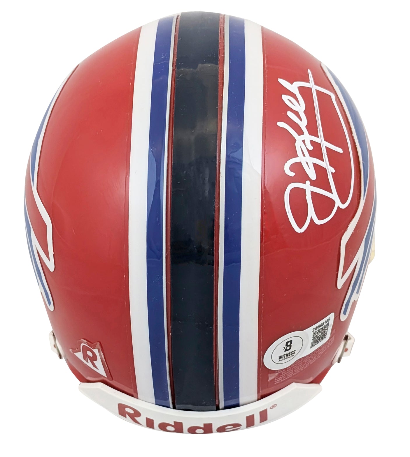 Bills Jim Kelly Authentic Signed VSR4 Rep Mini Helmet BAS Witnessed #2W968155