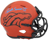 Broncos Patrick Surtain II Signed Rave Speed Mini Helmet W/ Case BAS Witnessed